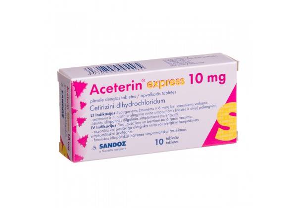 ACETERIN EXPRESS, 10 mg, covered tablets, N10