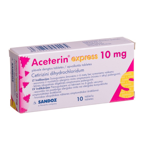ACETERIN EXPRESS, 10 mg, covered tablets, N10