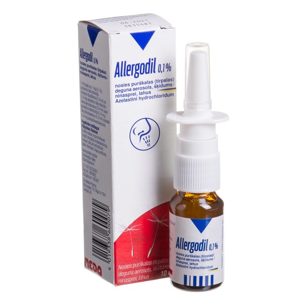 ALLERGODIL, 0,1 %, Nasal Spray, 10 ml