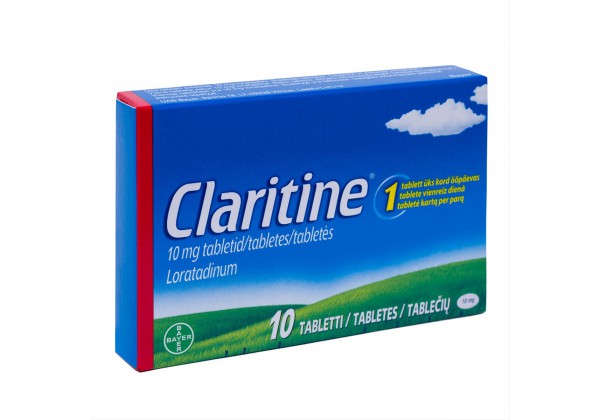 Claritine (loratadine) 10 mg tablets, N10