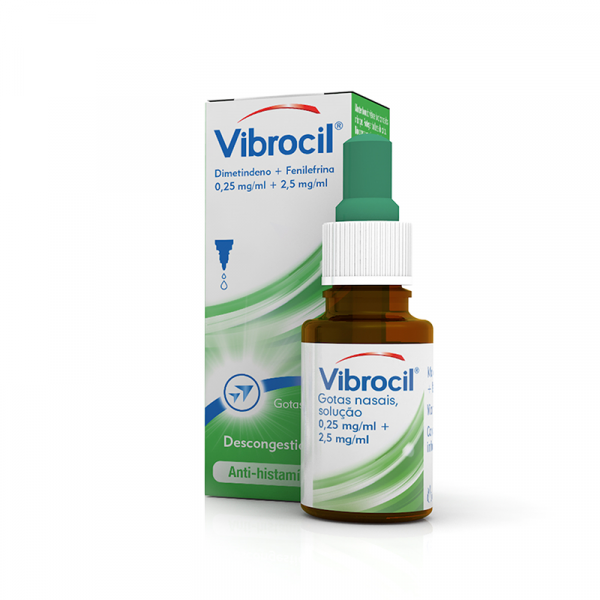 Vibrocil Nasal Drops, 2,5 MG/0,25 MG/ML, 15 ml