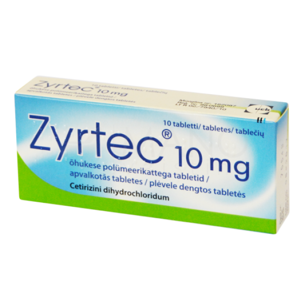 Zyrtec (Cetirizine Hydrochloride) 10 mg Tablets, N10