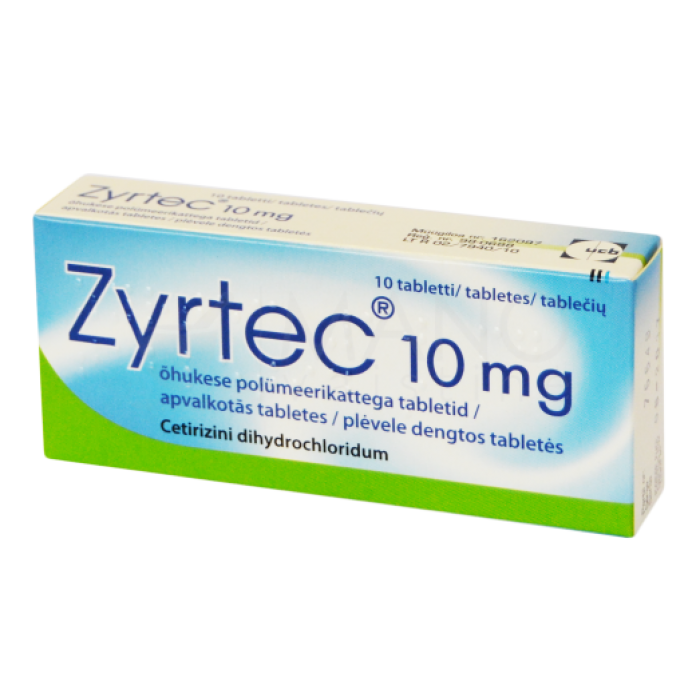 Zyrtec (Cetirizine Hydrochloride) 10 mg Tablets, N10